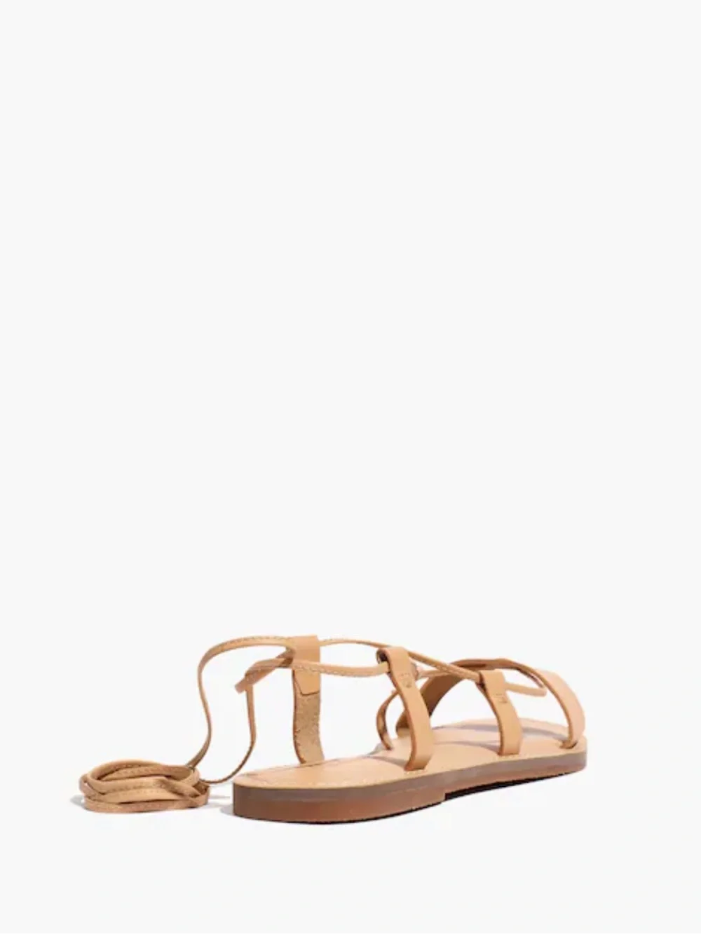 Madewell Boardwalk Lace-Up Sandals Women’s Nude Beige Leather Size 7.5